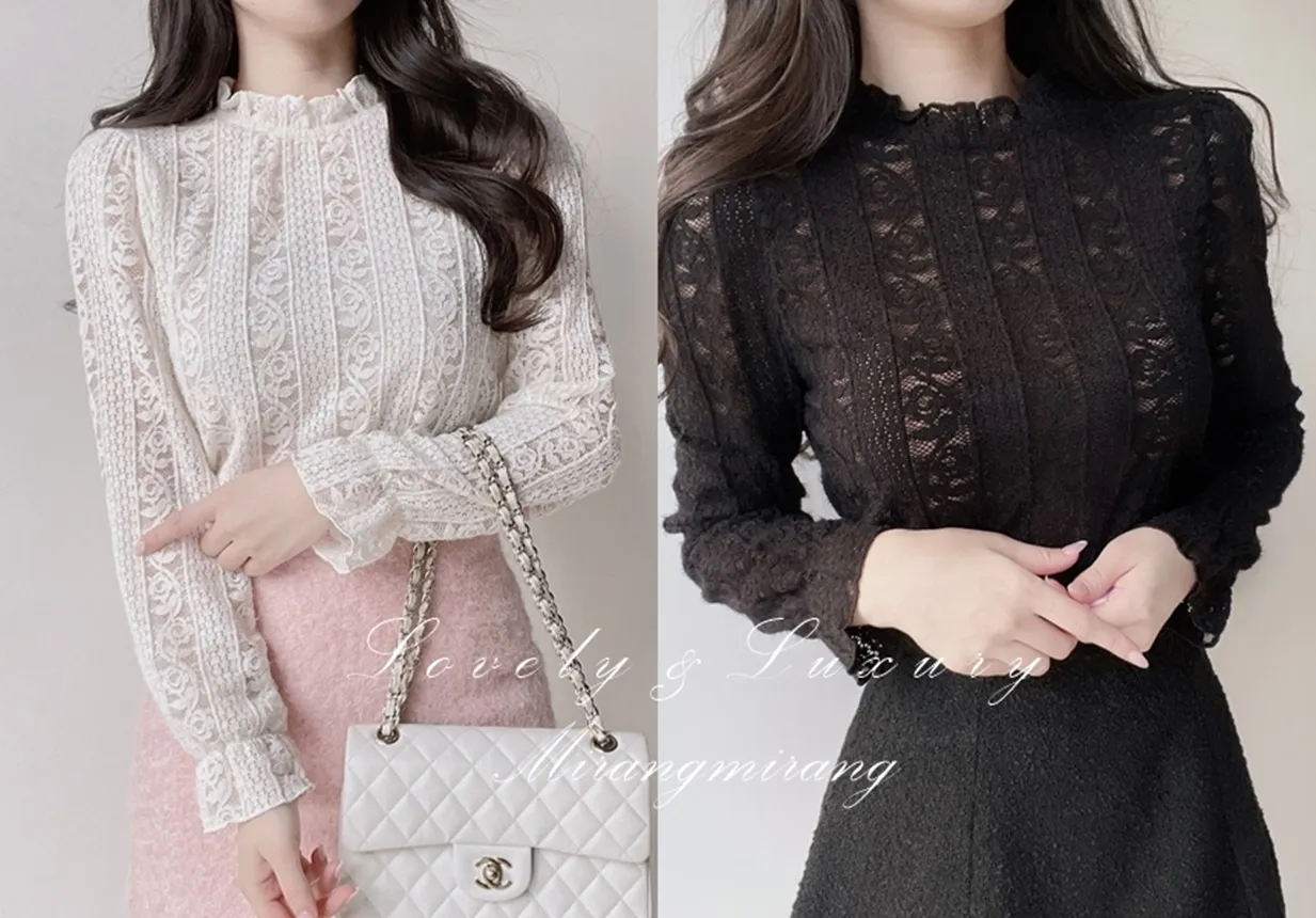 シャーリング花柄ブラウス | mirangmirang | 詳細画像1