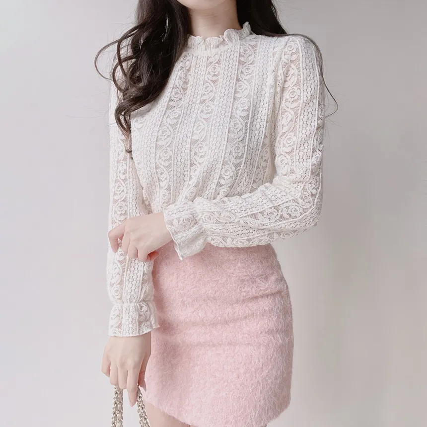 シャーリング花柄ブラウス | mirangmirang | 詳細画像4