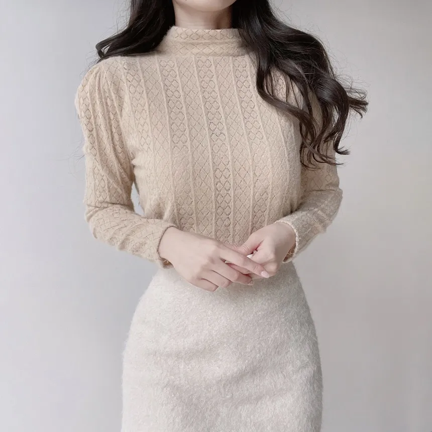 ニットハイネックパフスリーブブラウス | mirangmirang | 詳細画像10