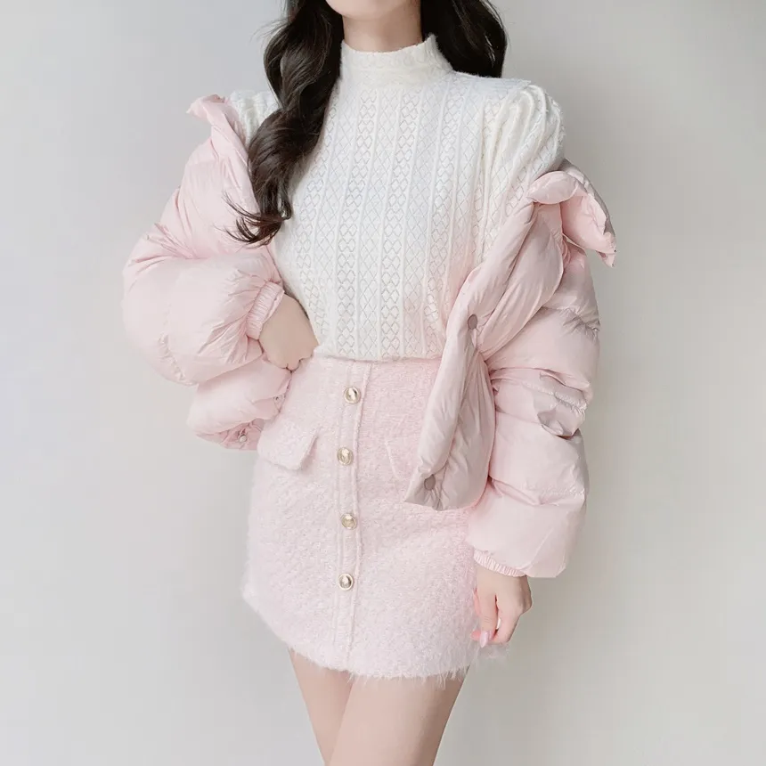 ニットハイネックパフスリーブブラウス | mirangmirang | 詳細画像21