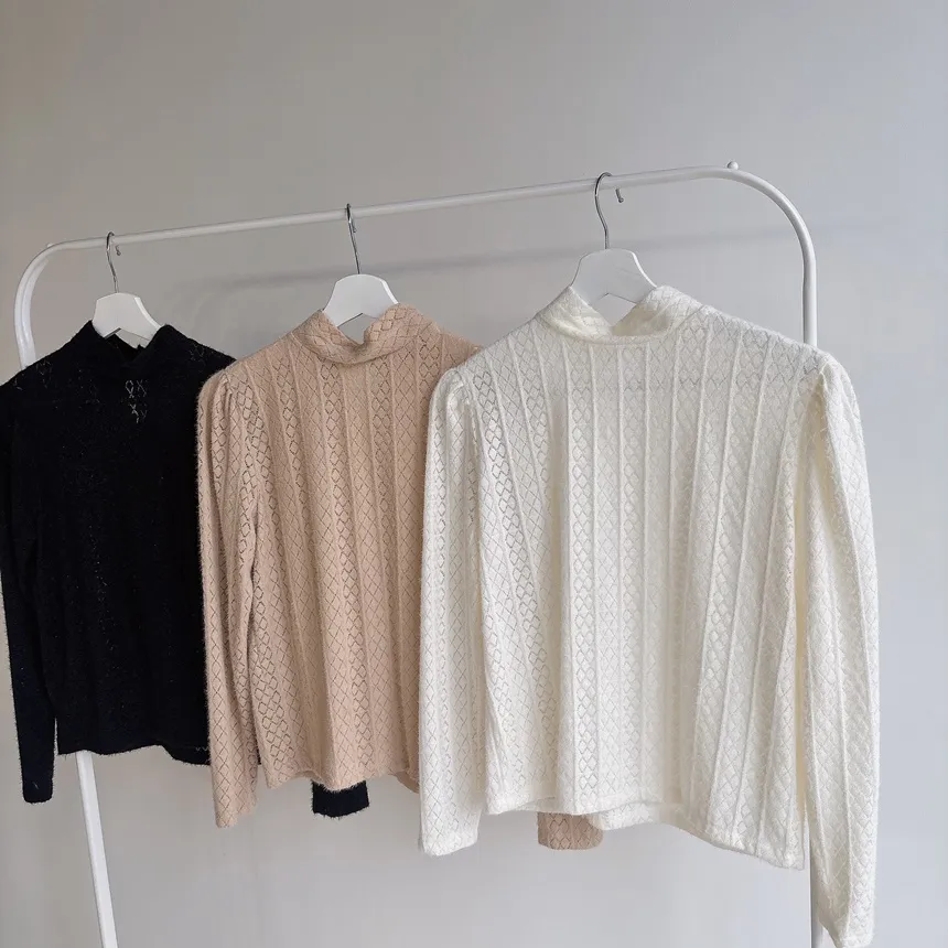 ニットハイネックパフスリーブブラウス | mirangmirang | 詳細画像46