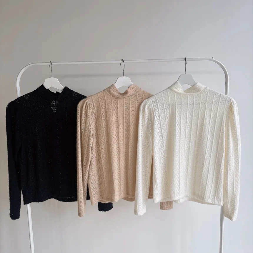 ニットハイネックパフスリーブブラウス | mirangmirang | 詳細画像47