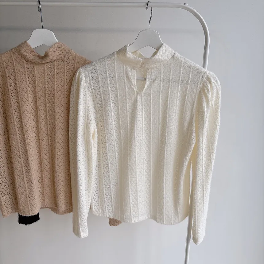 ニットハイネックパフスリーブブラウス | mirangmirang | 詳細画像48