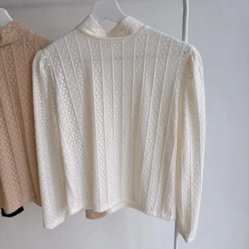 ニットハイネックパフスリーブブラウス | mirangmirang | 詳細画像49