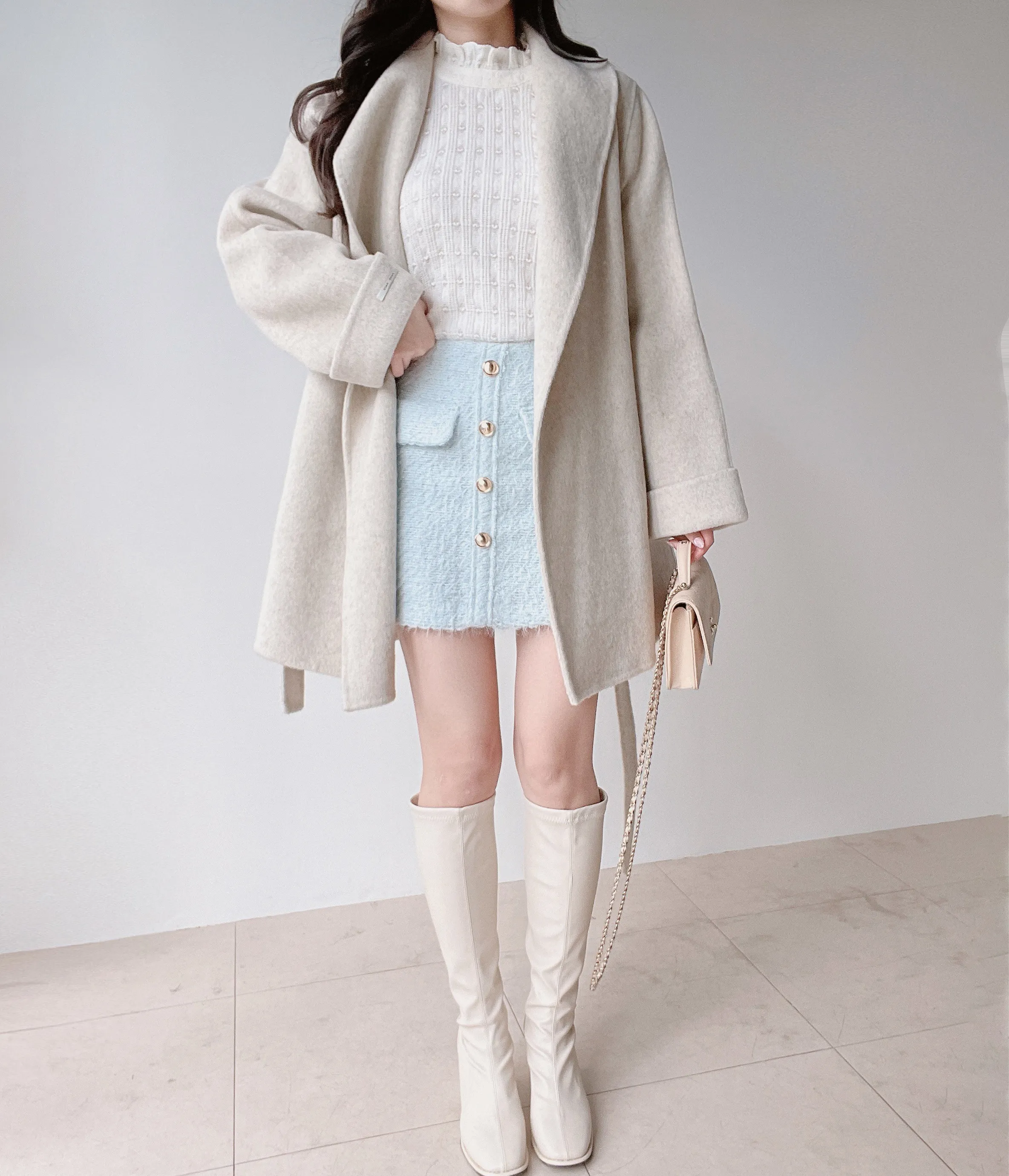 ハーフネックシャーリングハート刺繍ブラウス | mirangmirang | 詳細画像21