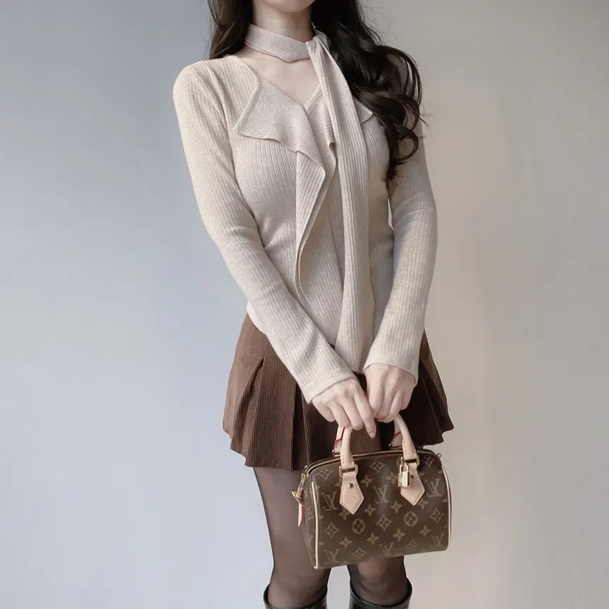 コーデュロイプリーツミニサイドジップスカート | mirangmirang | 詳細画像4