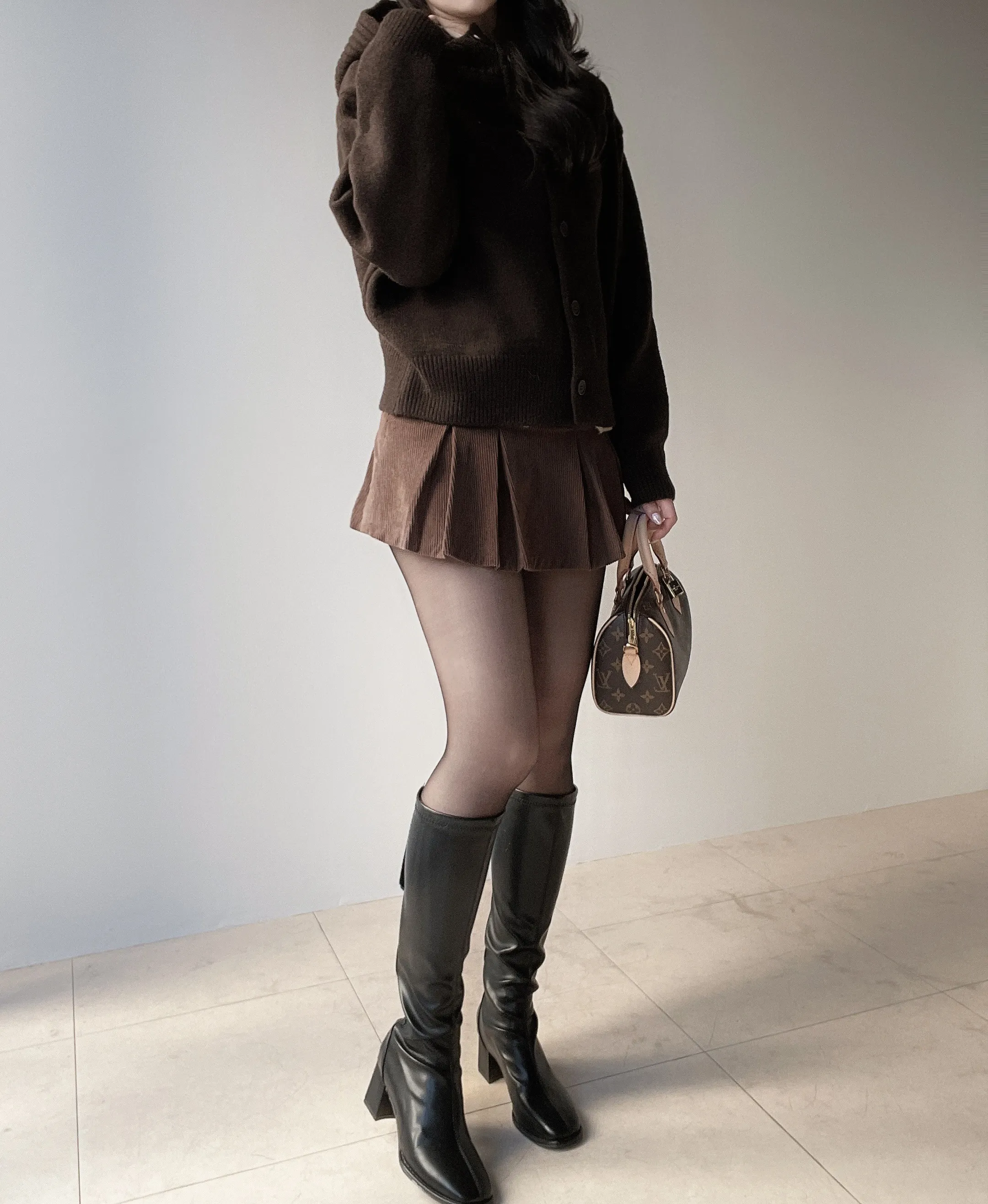 コーデュロイプリーツミニサイドジップスカート | mirangmirang | 詳細画像8