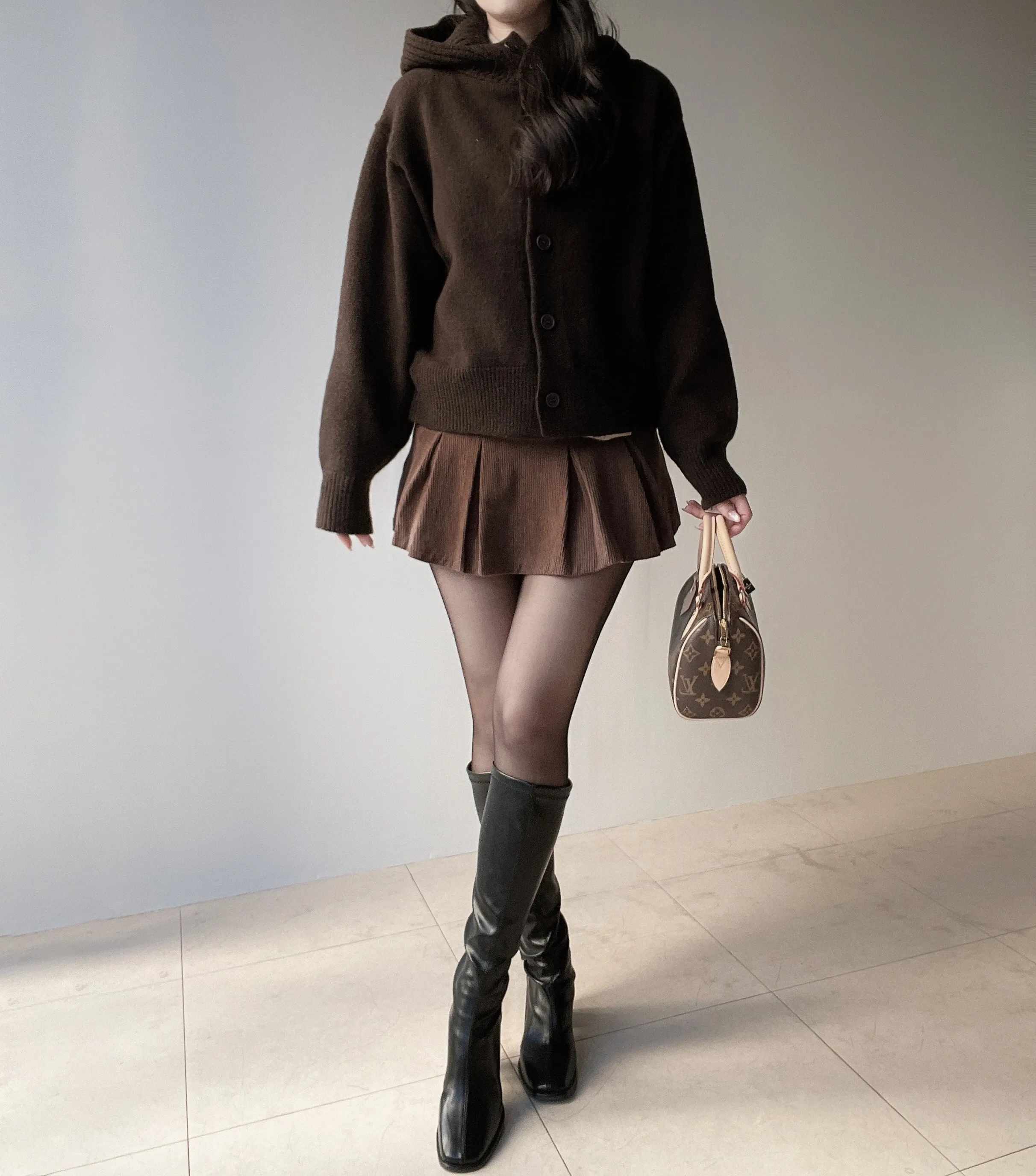 コーデュロイプリーツミニサイドジップスカート | mirangmirang | 詳細画像10