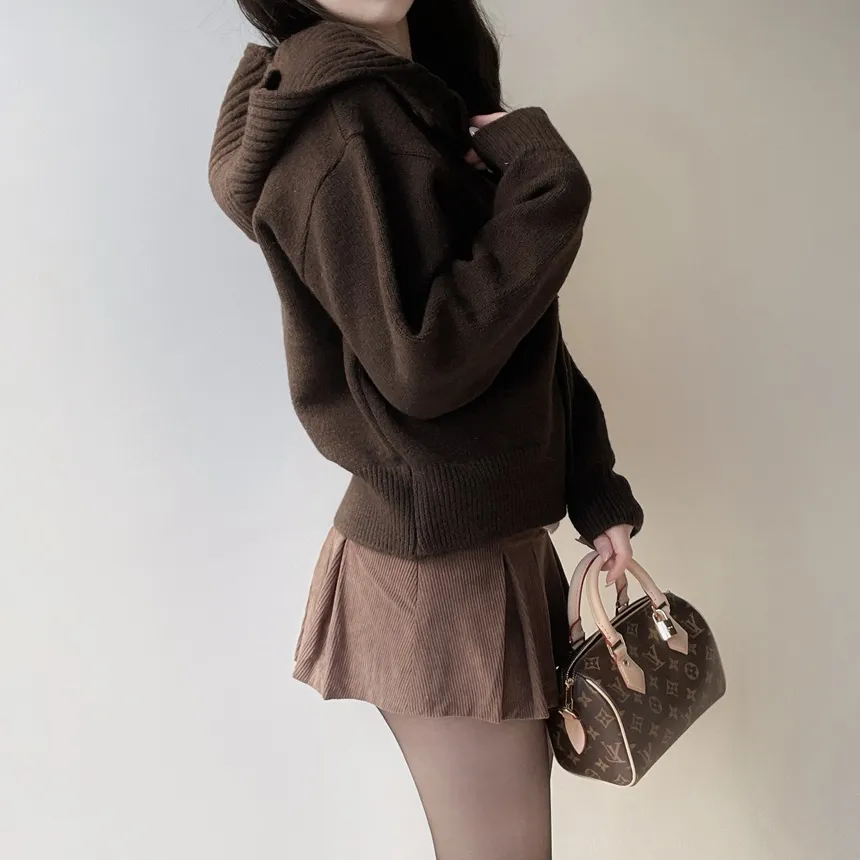 コーデュロイプリーツミニサイドジップスカート | mirangmirang | 詳細画像15