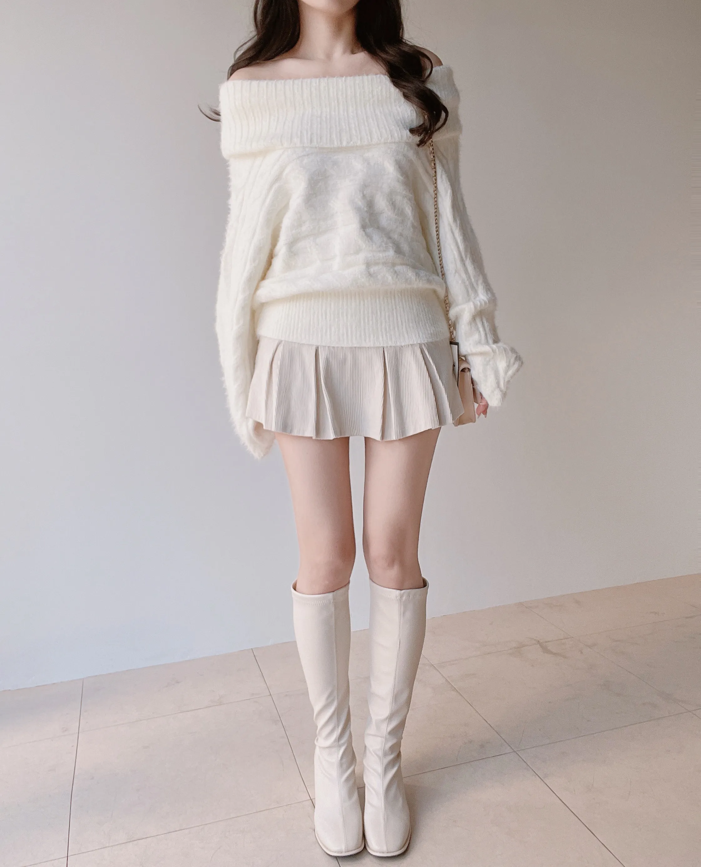 コーデュロイプリーツミニサイドジップスカート | mirangmirang | 詳細画像24