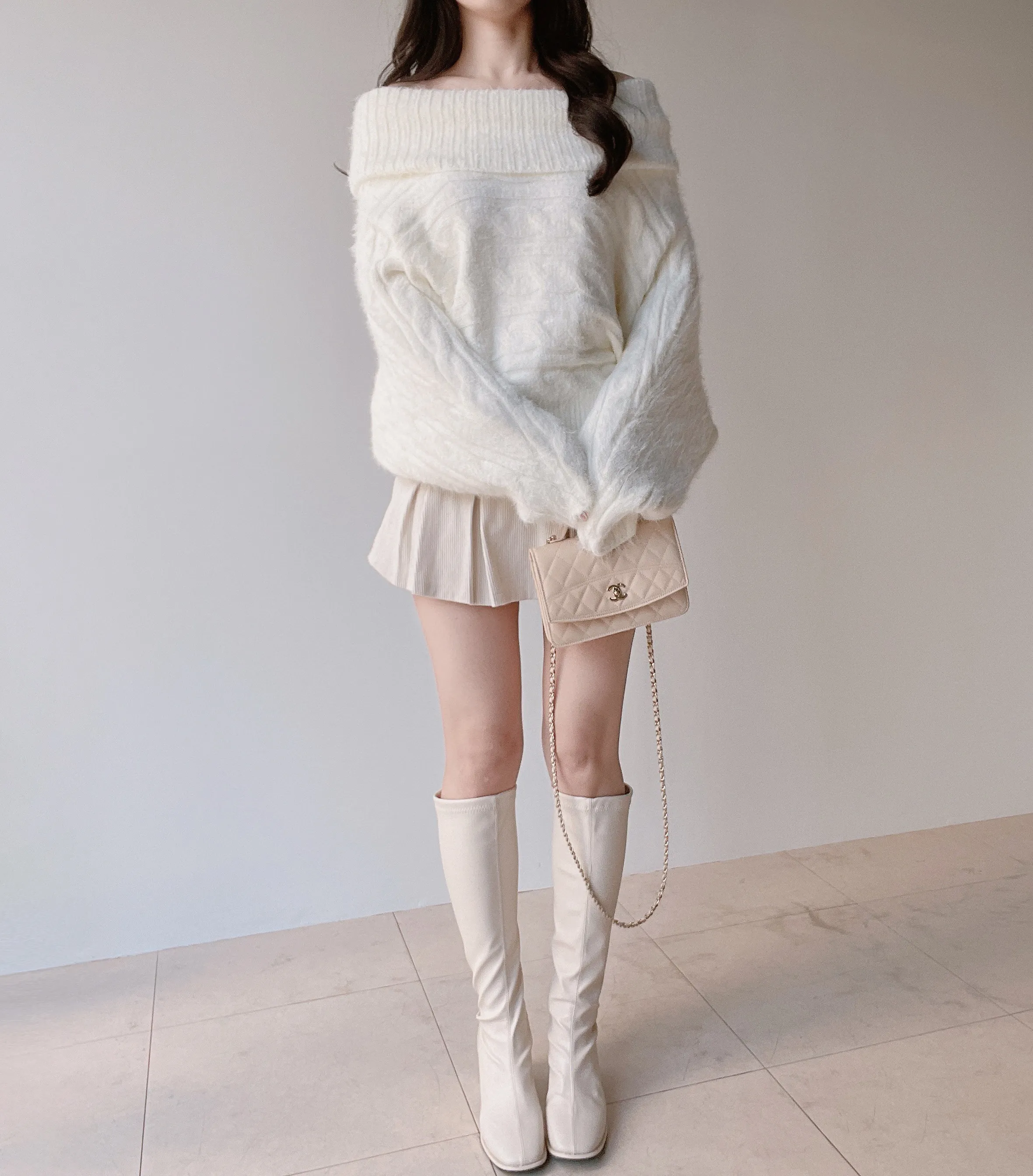 コーデュロイプリーツミニサイドジップスカート | mirangmirang | 詳細画像28