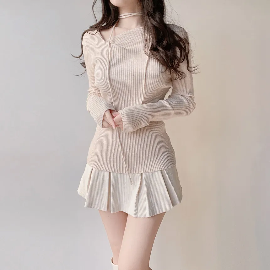 コーデュロイプリーツミニサイドジップスカート | mirangmirang | 詳細画像34