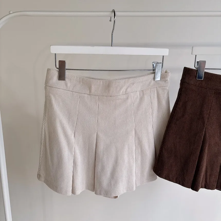 コーデュロイプリーツミニサイドジップスカート | mirangmirang | 詳細画像56