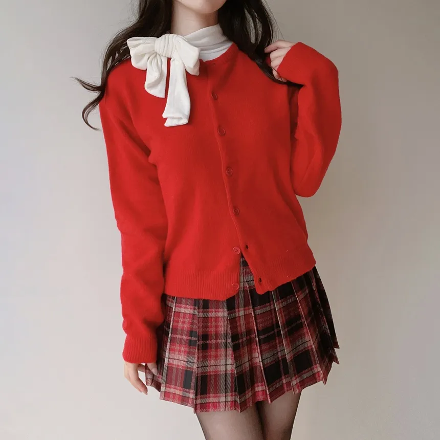 プリーツミニサイドジップAラインチェックスカート | mirangmirang | 詳細画像14