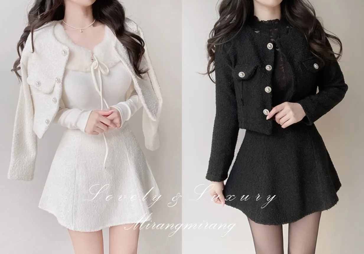 ツイードフレアスカート | mirangmirang | 詳細画像1