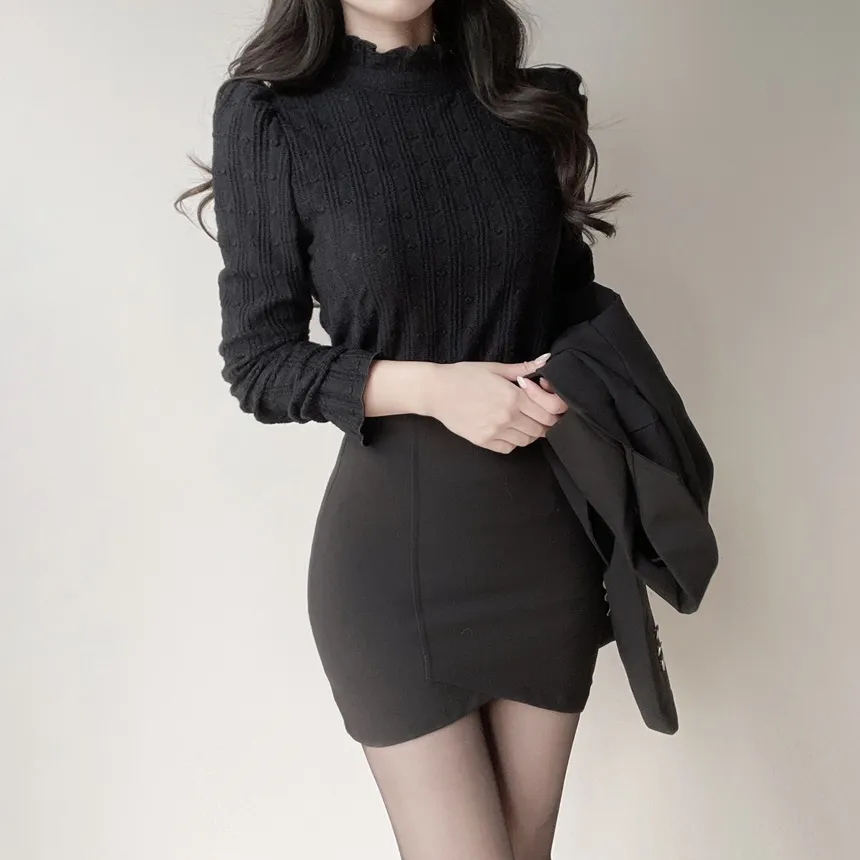 スリットHラインミニスカート | mirangmirang | 詳細画像13