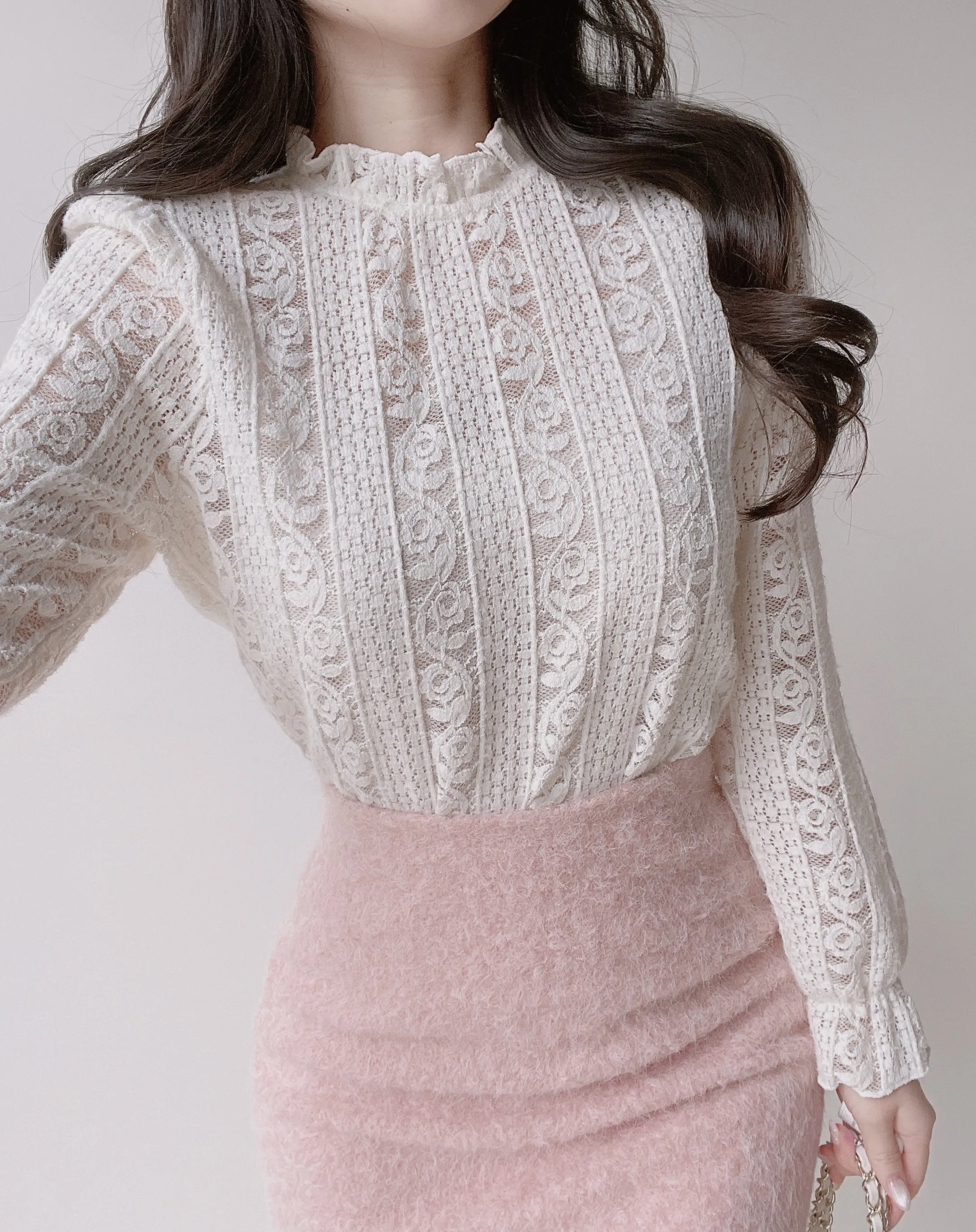 Hラインミニシンプルサイドジップスカート | mirangmirang | 詳細画像19