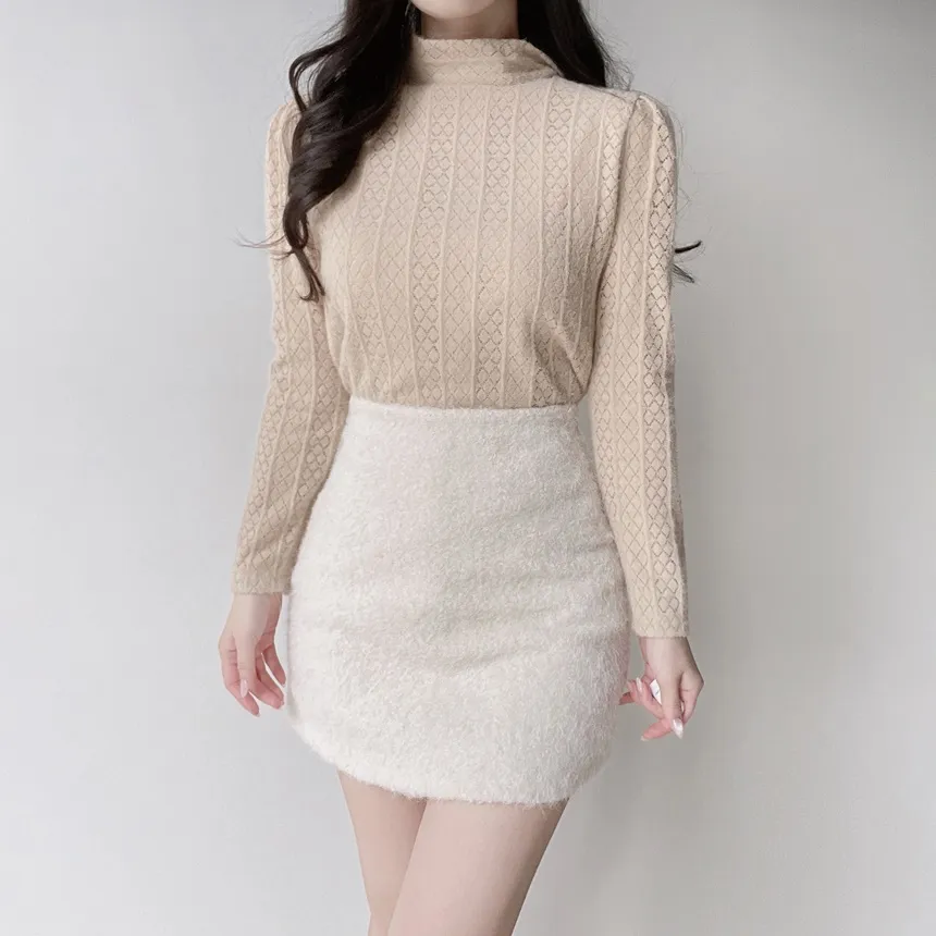 Hラインミニシンプルサイドジップスカート | mirangmirang | 詳細画像27