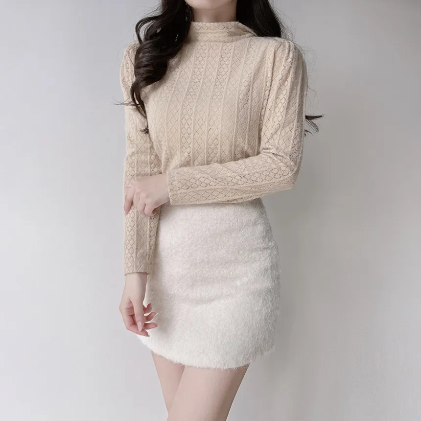 Hラインミニシンプルサイドジップスカート | mirangmirang | 詳細画像28