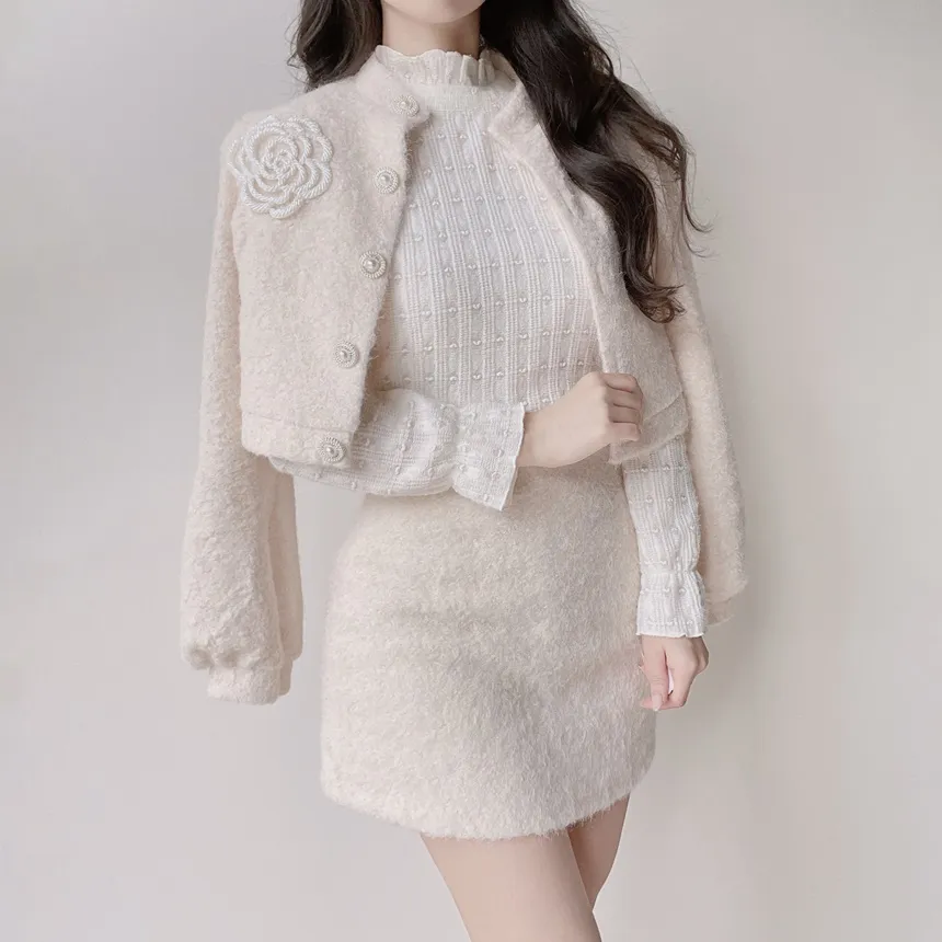 Hラインミニシンプルサイドジップスカート | mirangmirang | 詳細画像33