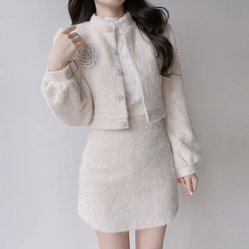 Hラインミニシンプルサイドジップスカート | mirangmirang | 詳細画像40