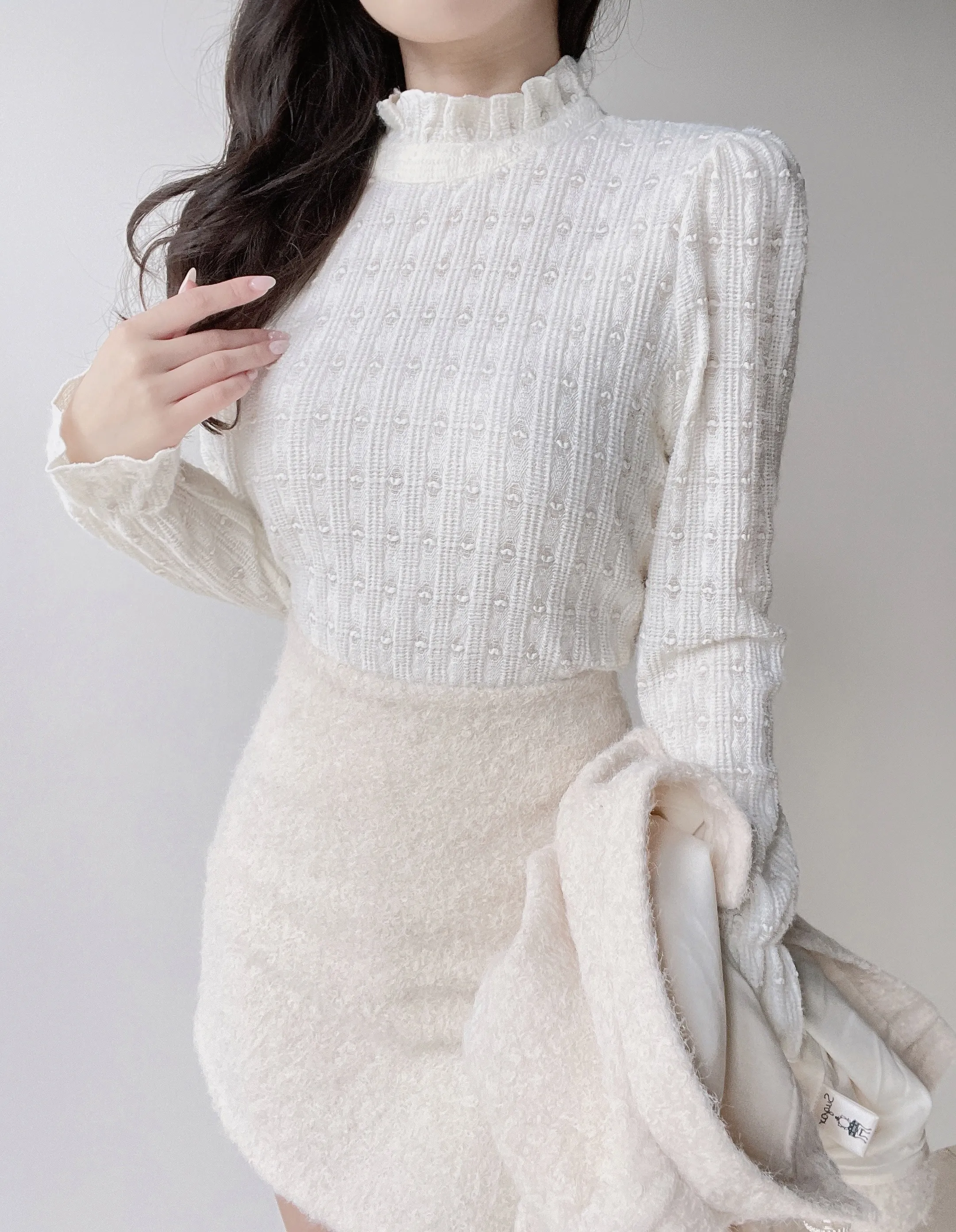 Hラインミニシンプルサイドジップスカート | mirangmirang | 詳細画像44