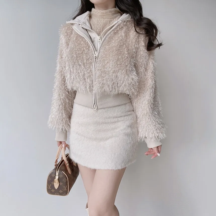 Hラインミニシンプルサイドジップスカート | mirangmirang | 詳細画像49