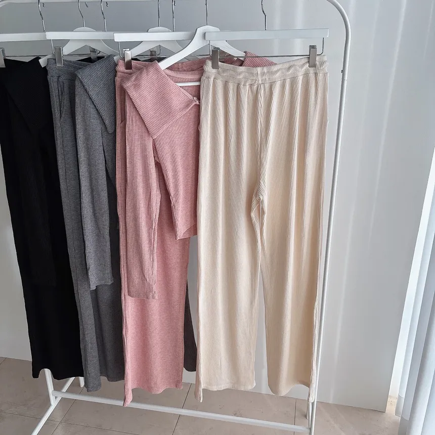 リブダブルジップウエストゴムドローストリングセーラーカラーセットアップ | mirangmirang | 詳細画像43