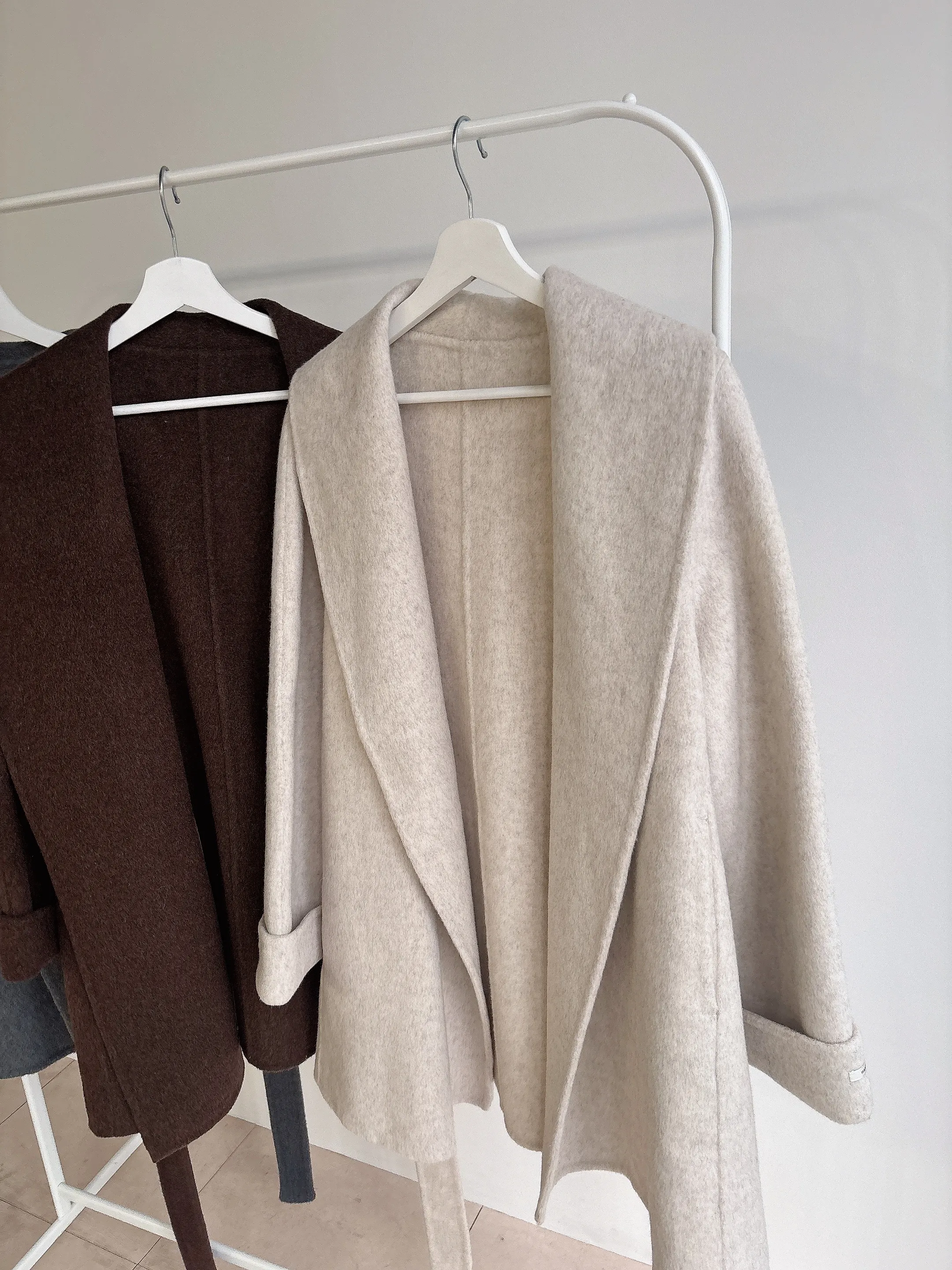 ウール混ハーフショールカラーコートストラップ付 | mirangmirang | 詳細画像42