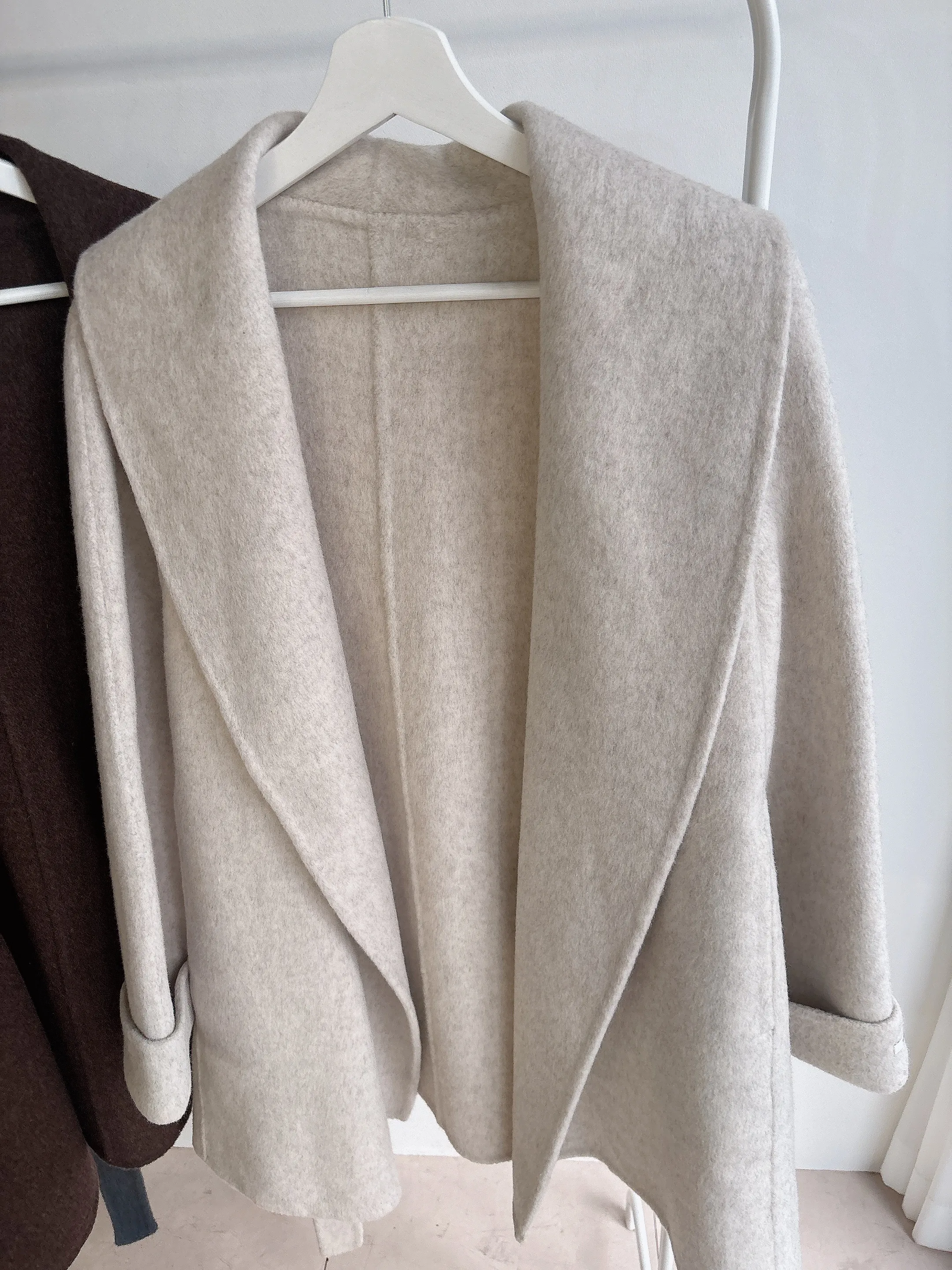 ウール混ハーフショールカラーコートストラップ付 | mirangmirang | 詳細画像43