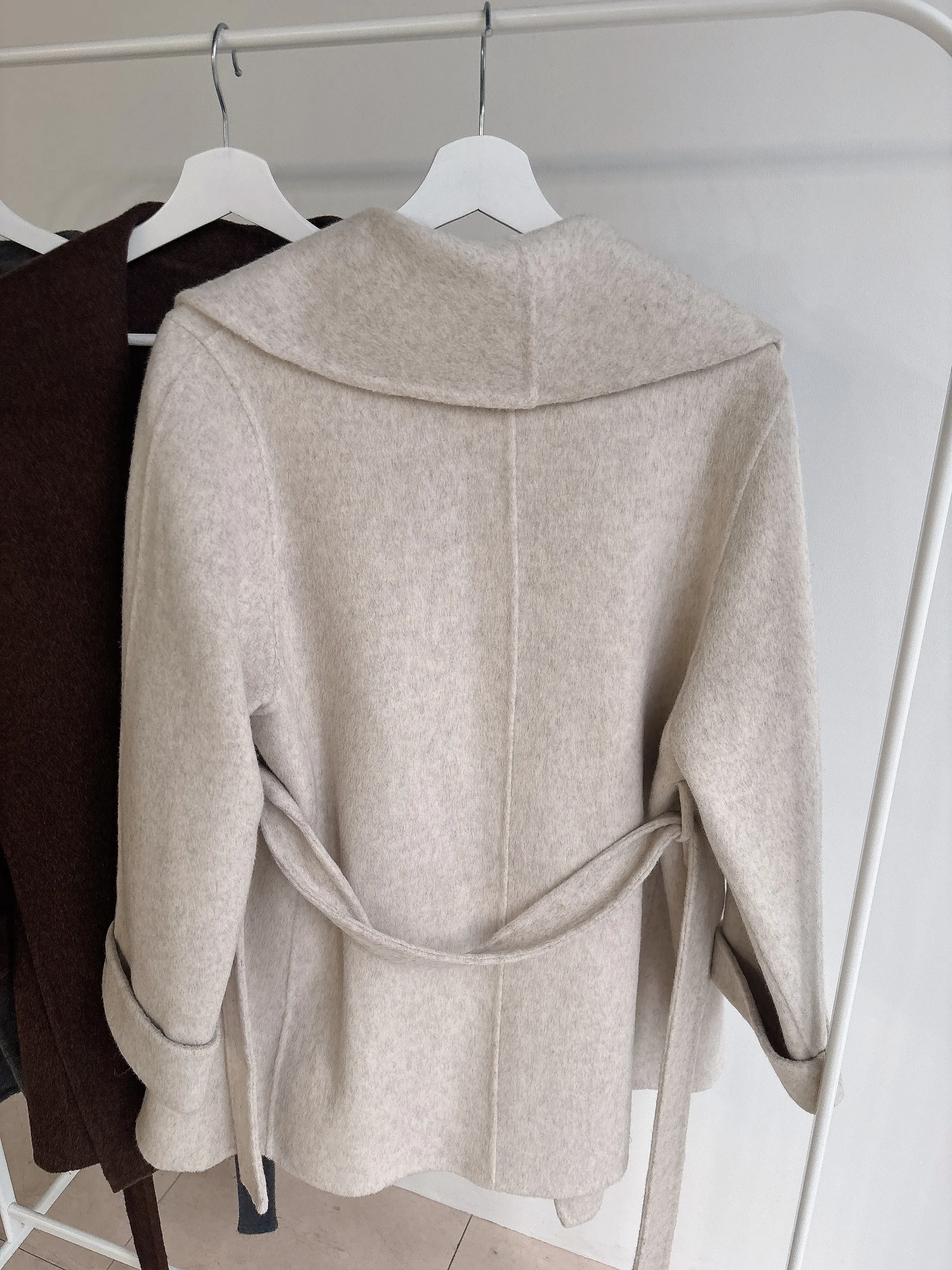 ウール混ハーフショールカラーコートストラップ付 | mirangmirang | 詳細画像45