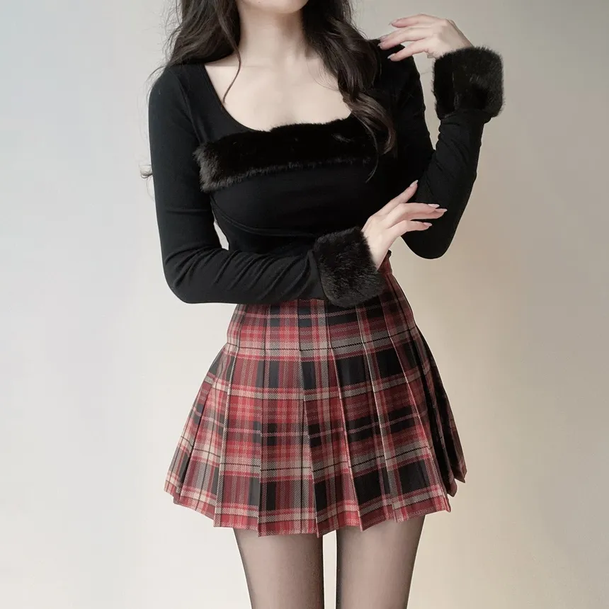 エコファーウール混リボンパール調ボタンコート | mirangmirang | 詳細画像27