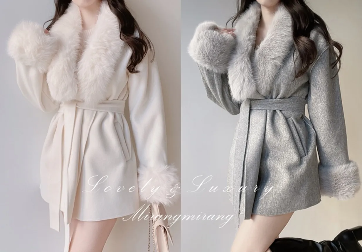 エコファーハーフコートストラップ付 | mirangmirang | 詳細画像1