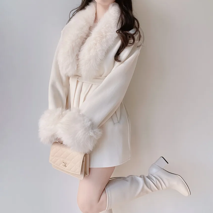 エコファーハーフコートストラップ付 | mirangmirang | 詳細画像4