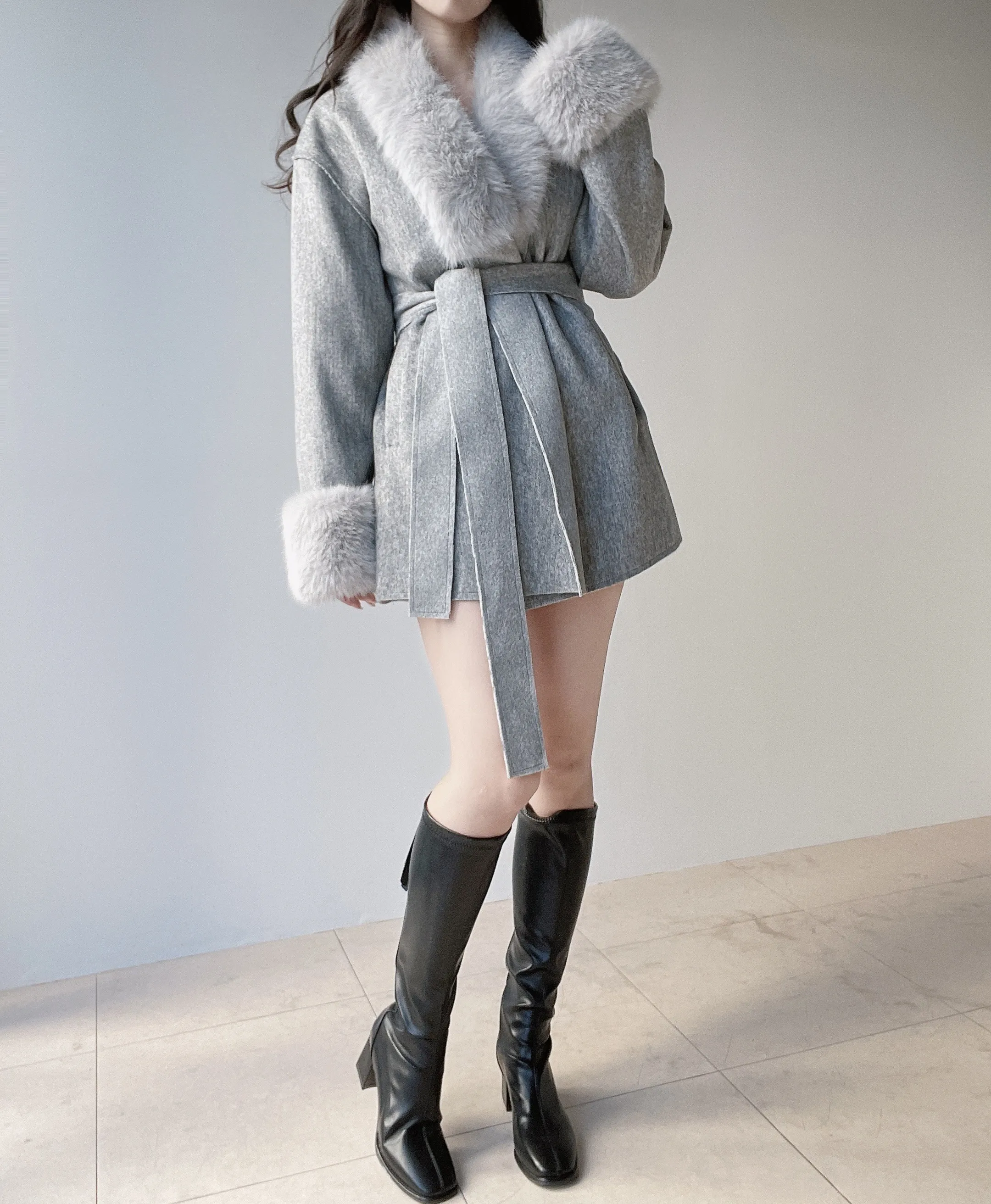 エコファーハーフコートストラップ付 | mirangmirang | 詳細画像18