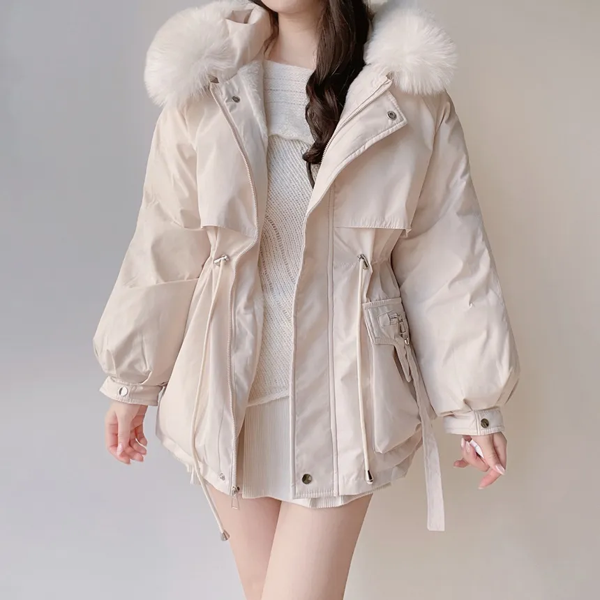 エコファーフードドローストリングジャンパー | mirangmirang | 詳細画像2