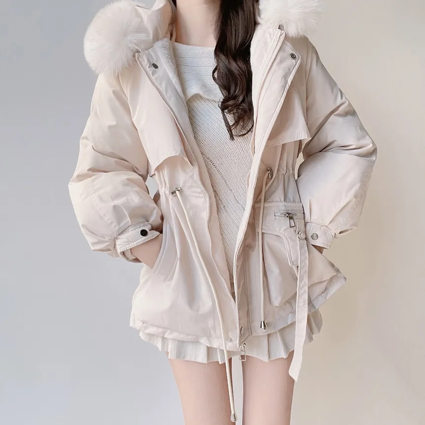 エコファーフードドローストリングジャンパー | mirangmirang | 詳細画像5