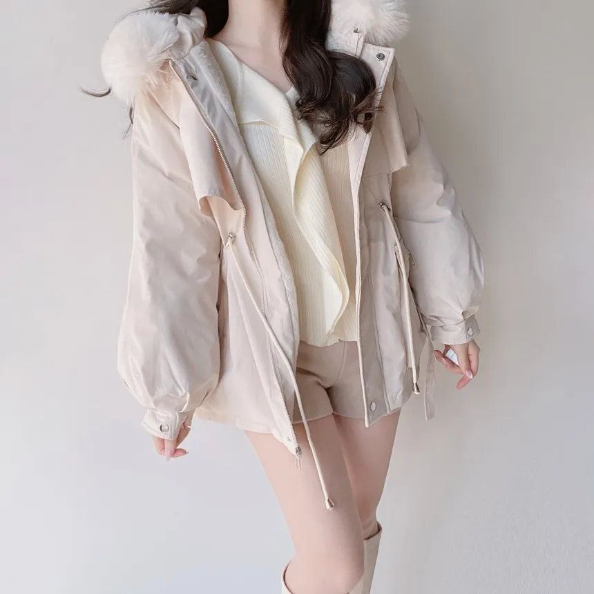 エコファーフードドローストリングジャンパー | mirangmirang | 詳細画像20