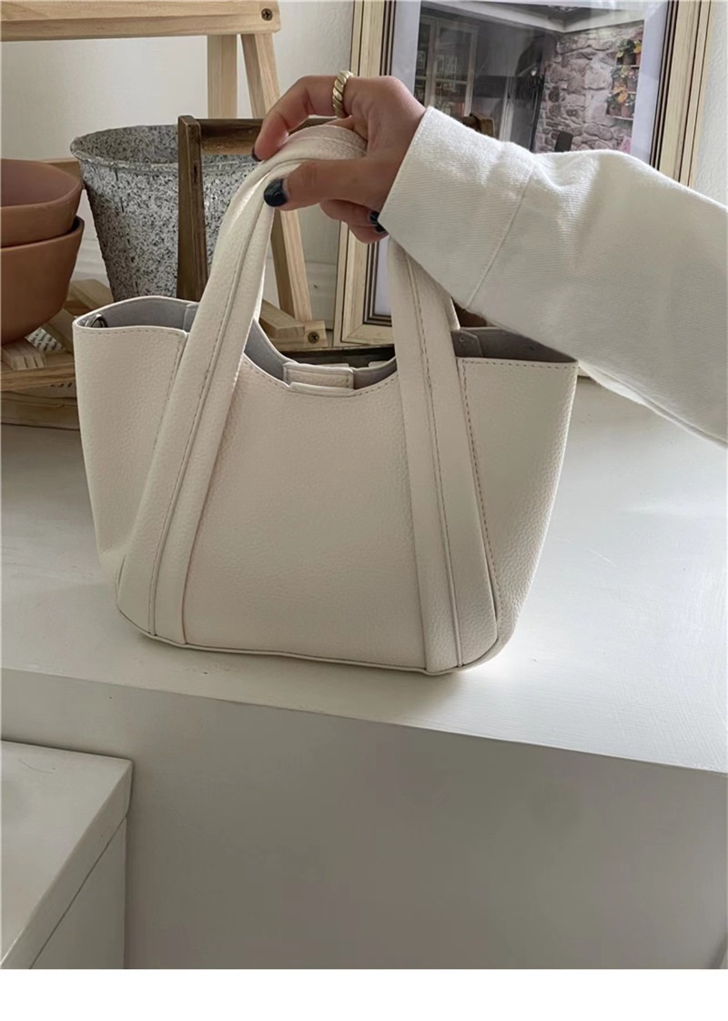 レザー調ショルダーバッグトートバッグ2WAYストラップセット(バックルあり) | 詳細画像3