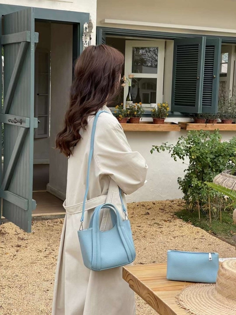 レザー調ショルダーバッグトートバッグ2WAYストラップセット(バックルあり) | 詳細画像6