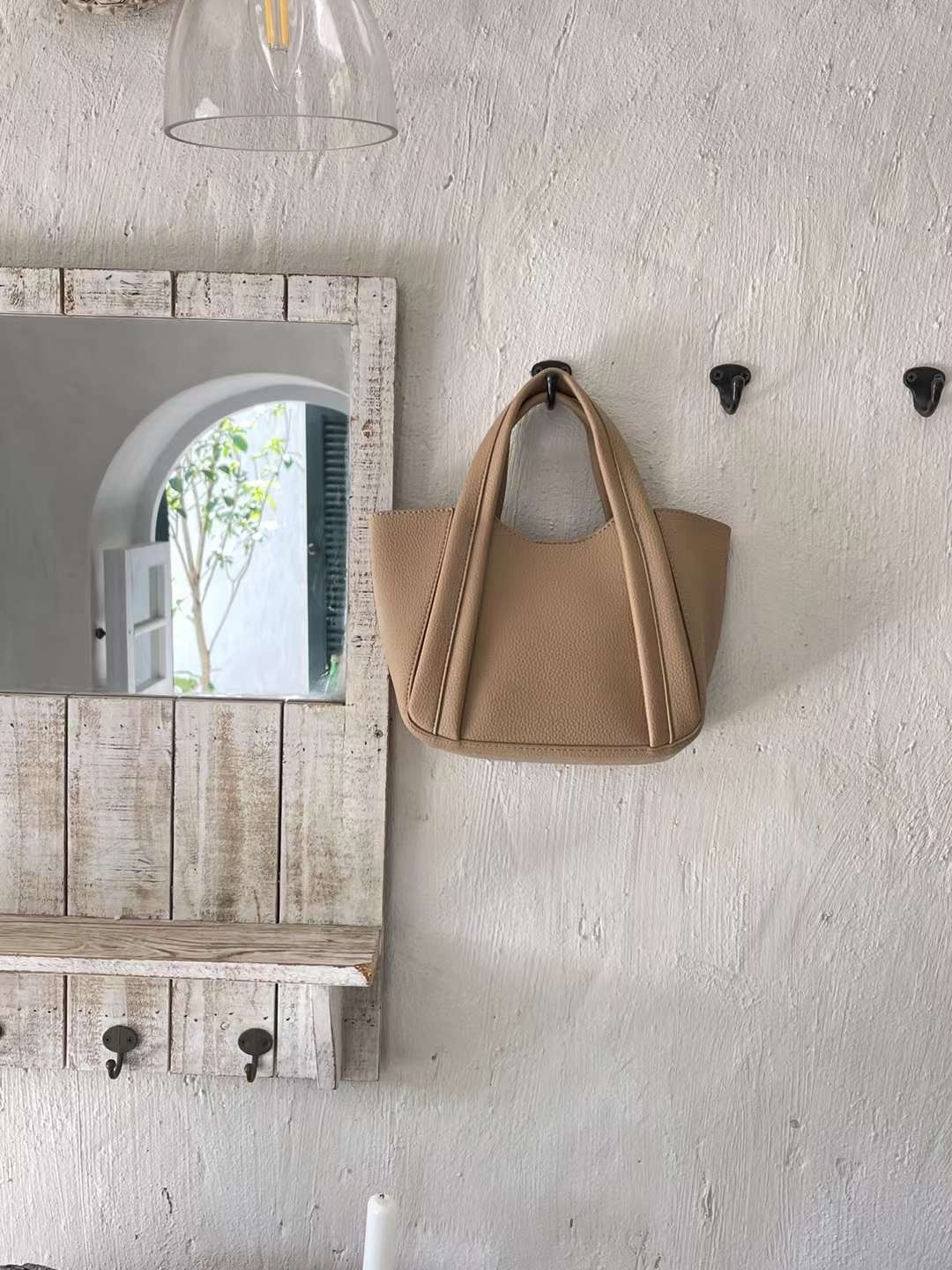 レザー調ショルダーバッグトートバッグ2WAYストラップセット(バックルあり) | 詳細画像15