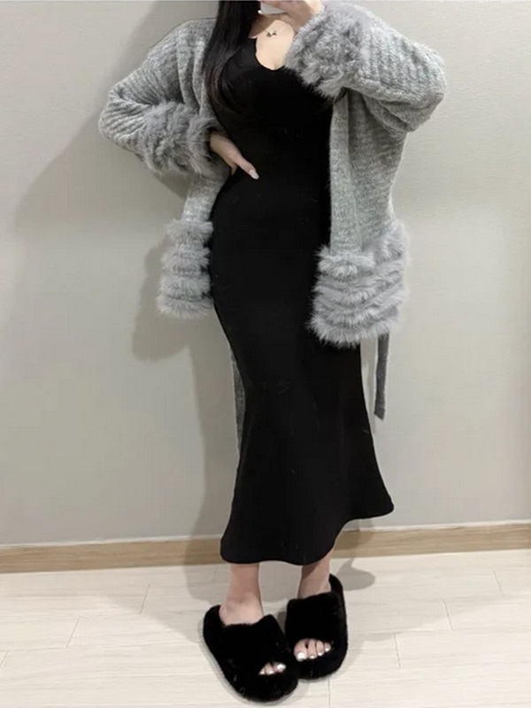 ニットコンビエコファールーズ長袖カーディガンストラップ付 | 詳細画像5