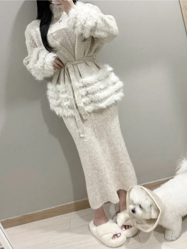 ニットコンビエコファールーズ長袖カーディガンストラップ付 | 詳細画像10