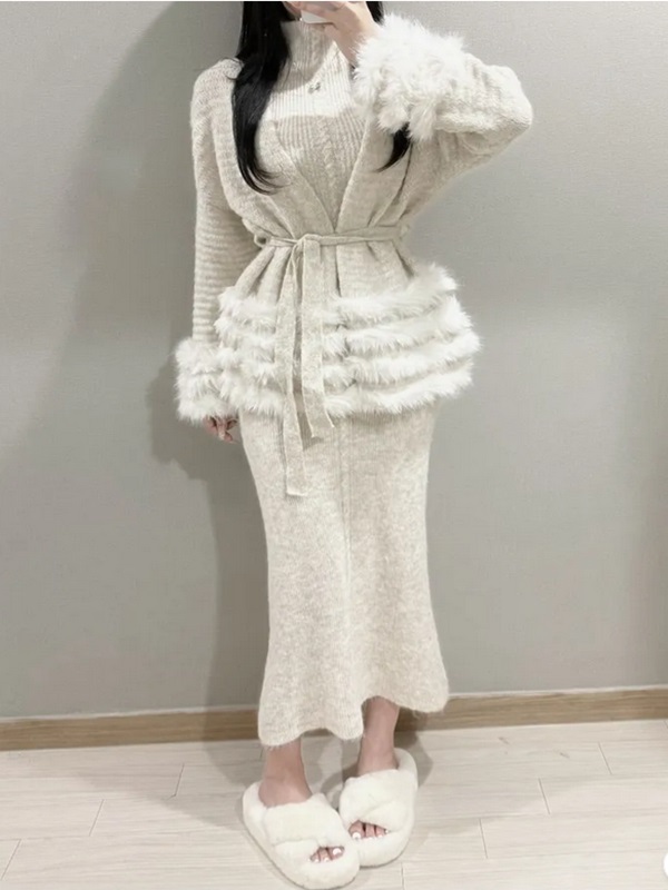 ニットコンビエコファールーズ長袖カーディガンストラップ付 | 詳細画像11