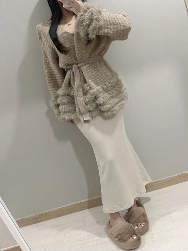 ニットコンビエコファールーズ長袖カーディガンストラップ付 | 詳細画像13