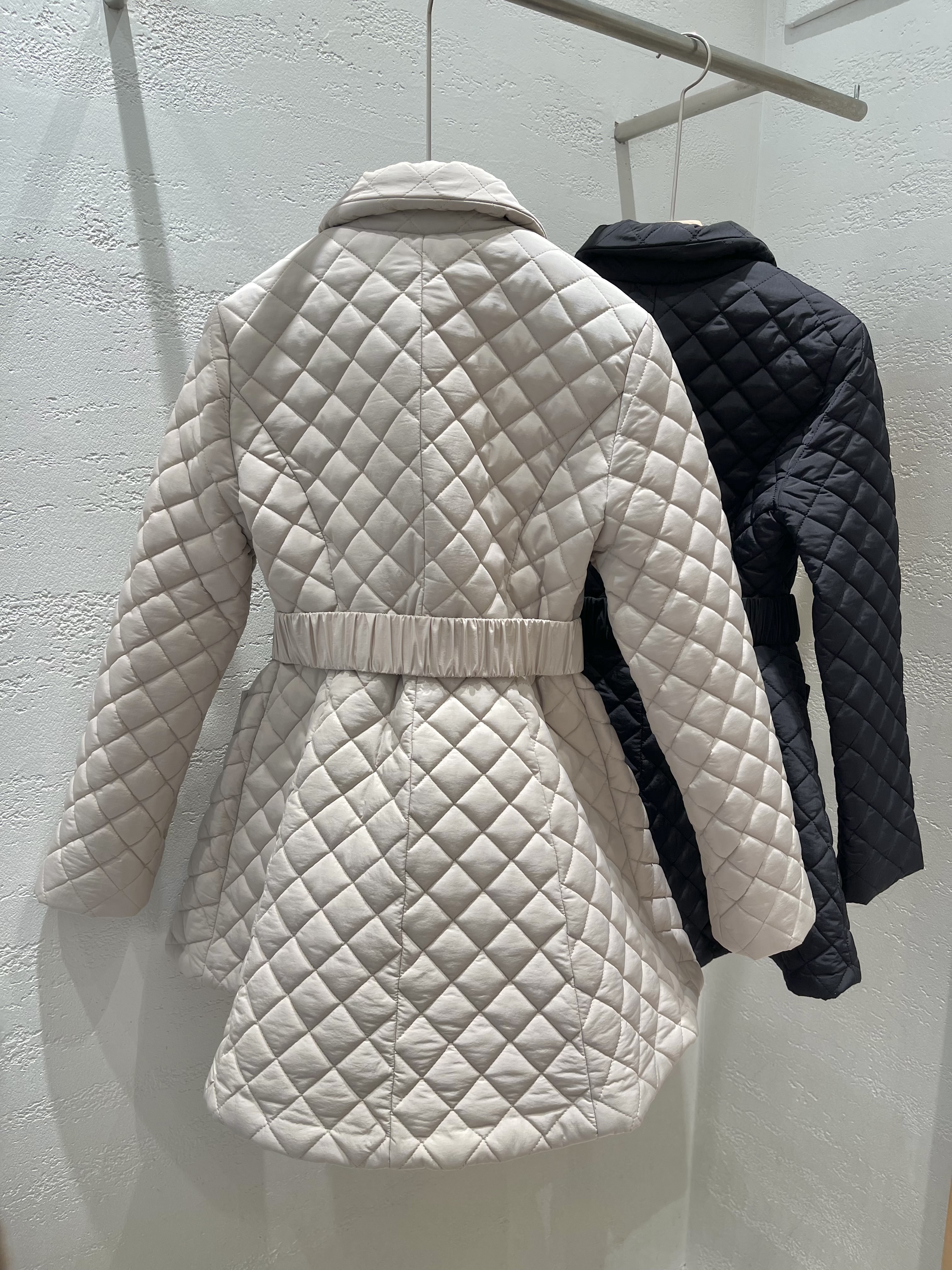 キルティングナイロンボタンカラーポケットコートベルト付 | 詳細画像23