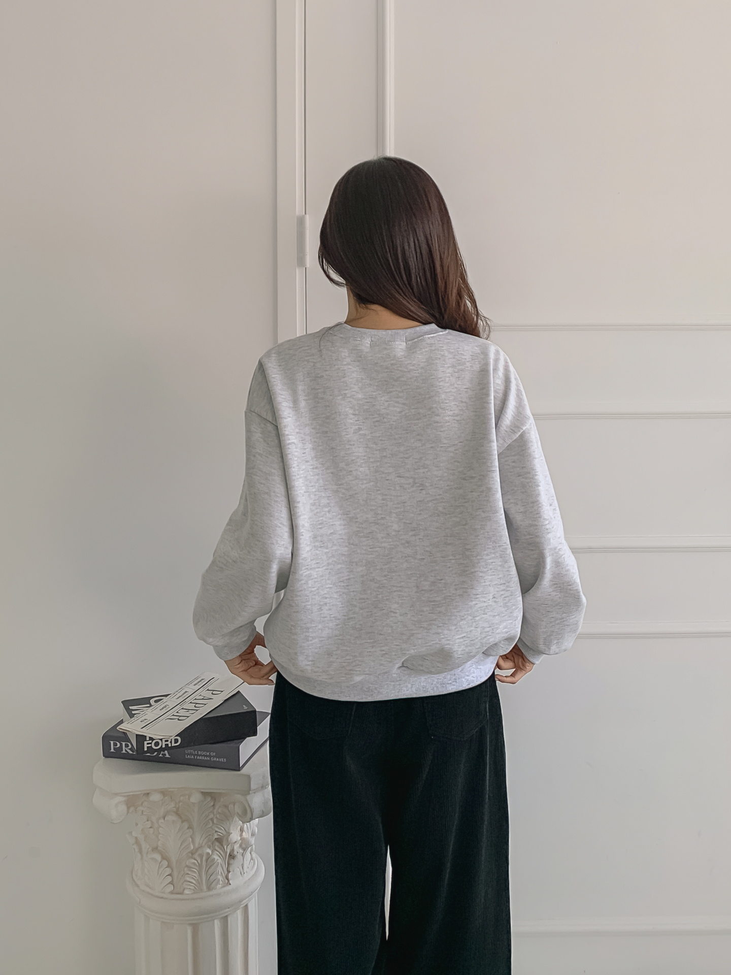 裏起毛ラウンドネック刺繍カラースウェット | 詳細画像6