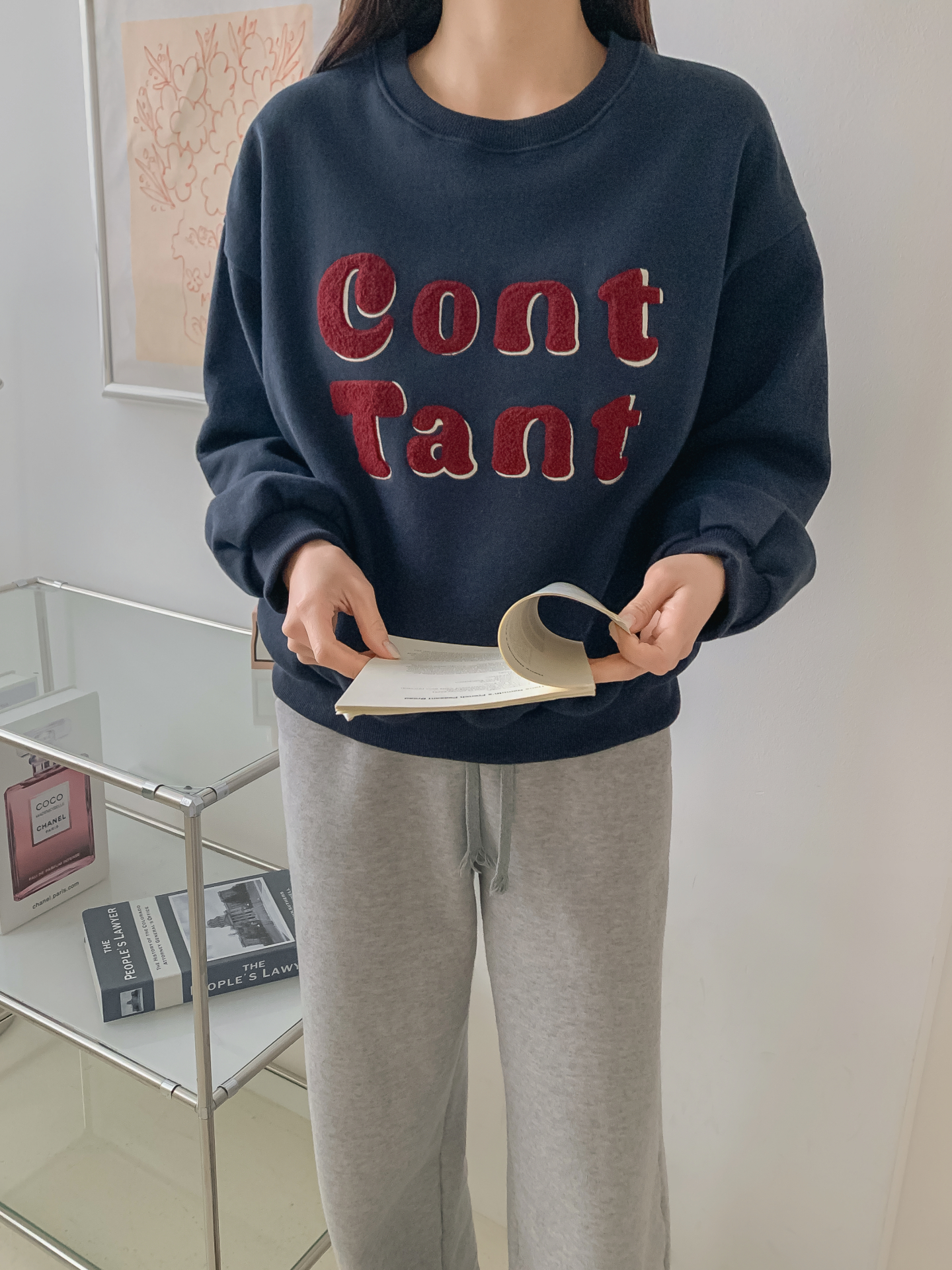 裏起毛ラウンドネック刺繍カラースウェット | 詳細画像21