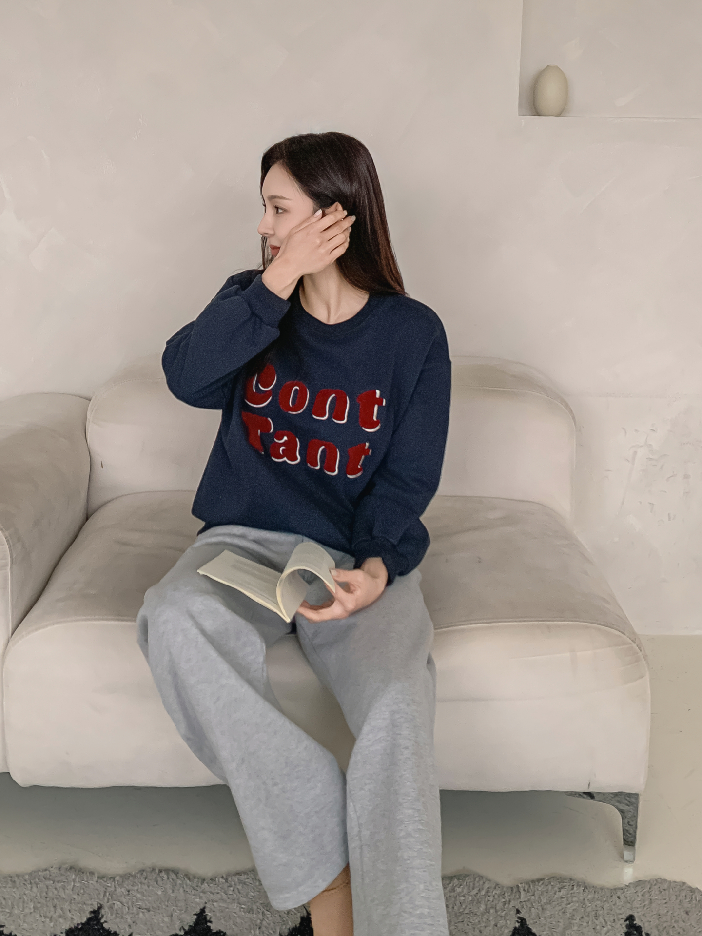 裏起毛ラウンドネック刺繍カラースウェット | 詳細画像25