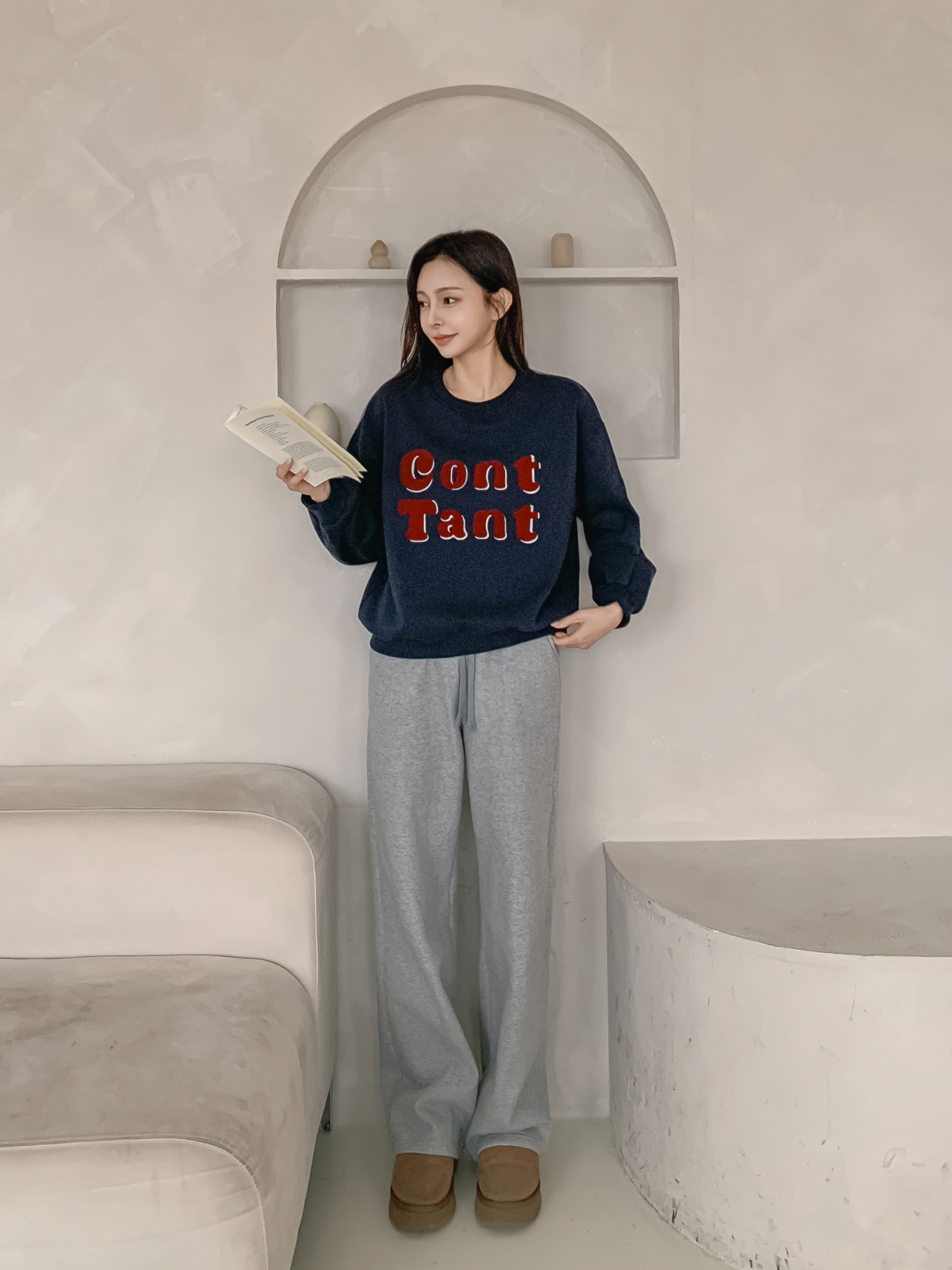 裏起毛ラウンドネック刺繍カラースウェット | 詳細画像26